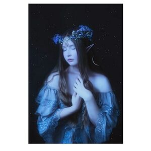 MOSTORY NEW Purple Woodland Floral Flower and Leaf Fairy Wreath Headpiece O/S